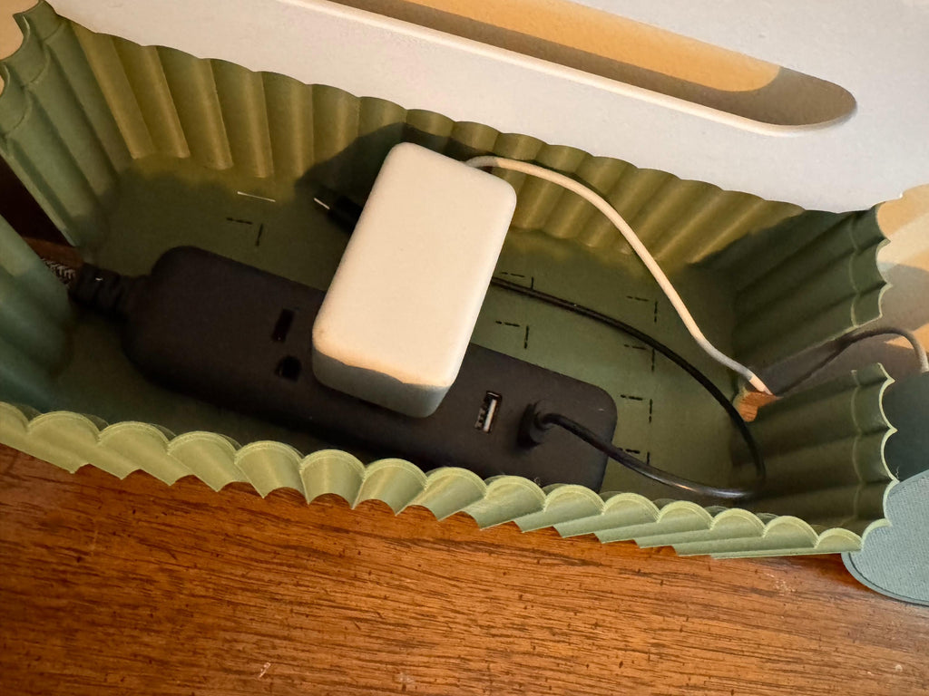 Cable Management Box with Lid, 3D Printed Cord Hider — view 14