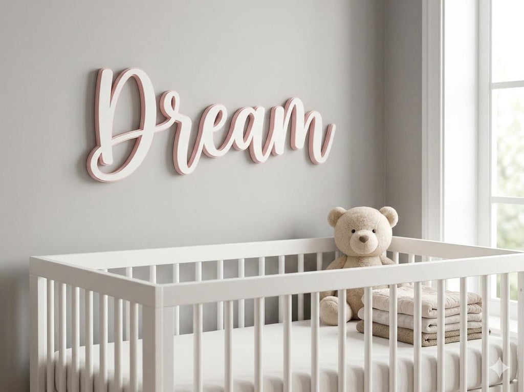 Nursery Name Sign, Personalized 3D Wall Letters for Above Crib — view 8