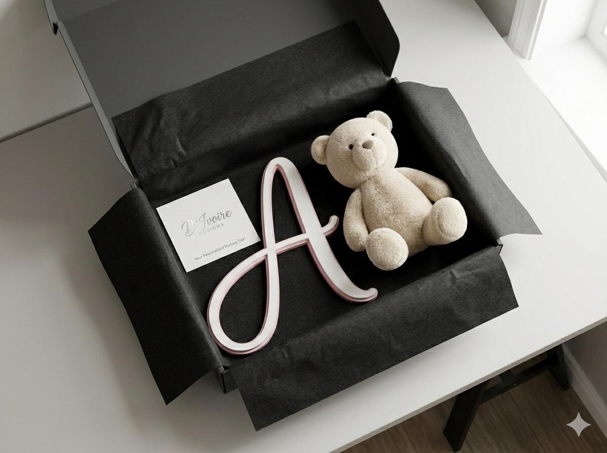 Nursery Name Sign, Personalized 3D Wall Letters for Above Crib — view 6