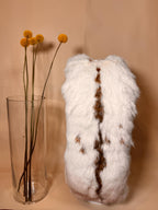 Rabbit Fur Statement Vase, real rabbit fur wrapped sculptural home decor — view 8