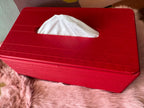 Rectangle Tissue Box Cover, Travertine Stone 3D Printed Kleenex Holder — view 4