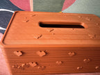 Tissue Holder Rectangle, Heart Textured 3D Printed Tissue Box Cover — view 6