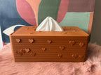 Tissue Holder Rectangle, Heart Textured 3D Printed Tissue Box Cover by Divoire