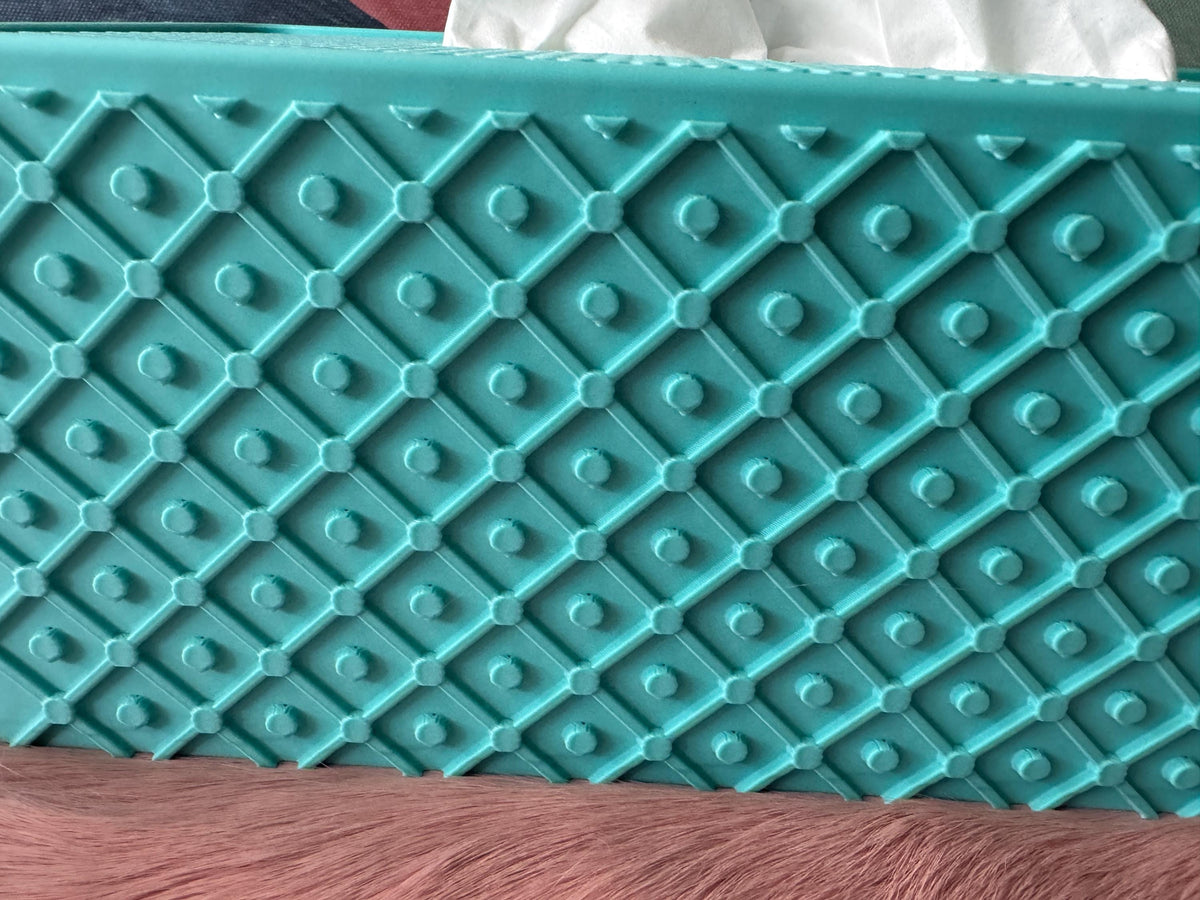 Tissue Box Holder Rectangular, Trellis Lattice 3D Printed Cover — view 7