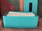 Tissue Box Holder Rectangular, Trellis Lattice 3D Printed Cover — view 4