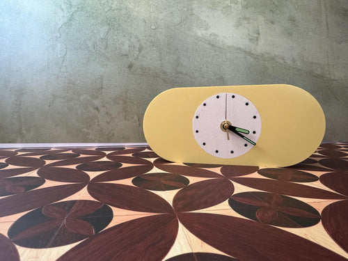 Capsule Desk Clock, Small Modern Table Clock for Shelf by Divoire
