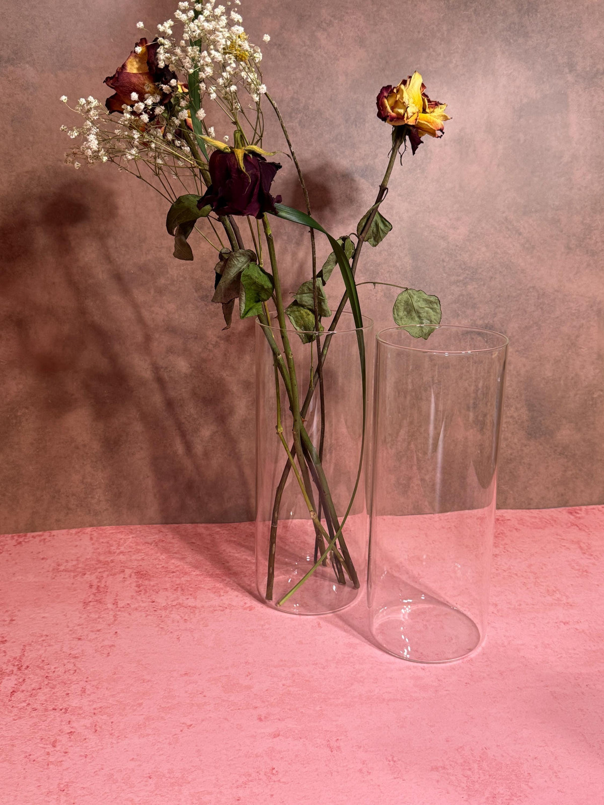 Clear Glass Cylinder Vases Set, Bulk Wedding Centerpiece Vases — view 11