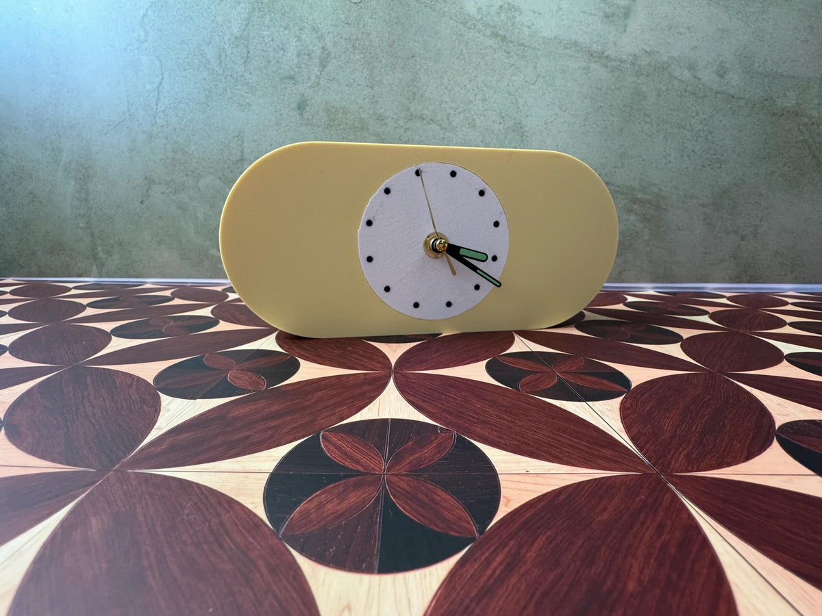 Capsule Desk Clock, Small Modern Table Clock for Shelf — view 5