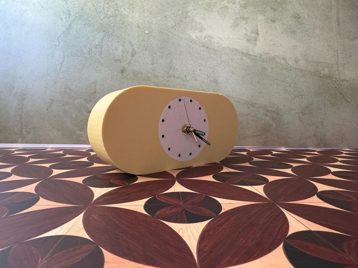 Capsule Desk Clock, Small Modern Table Clock for Shelf — view 4