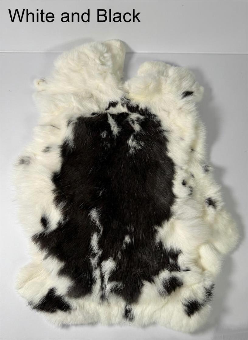 Genuine Rabbit Fur Pelt, Dyed Soft Real Fur Hide for Sewing — view 8