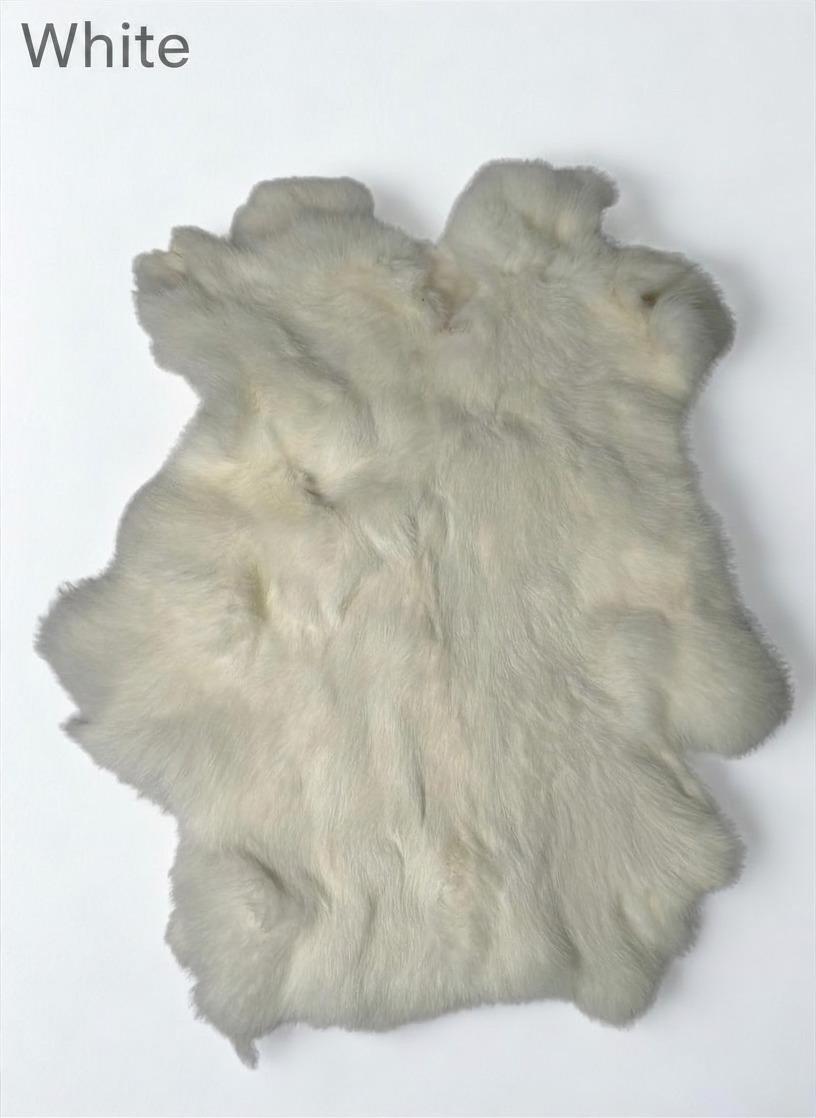 Genuine Rabbit Fur Pelt, Dyed Soft Real Fur Hide for Sewing — view 3