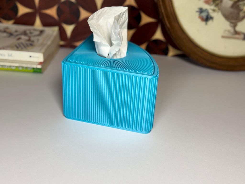 Nightstand Tissue Holder, Refillable Round Tissue Box for Bedroom — view 4