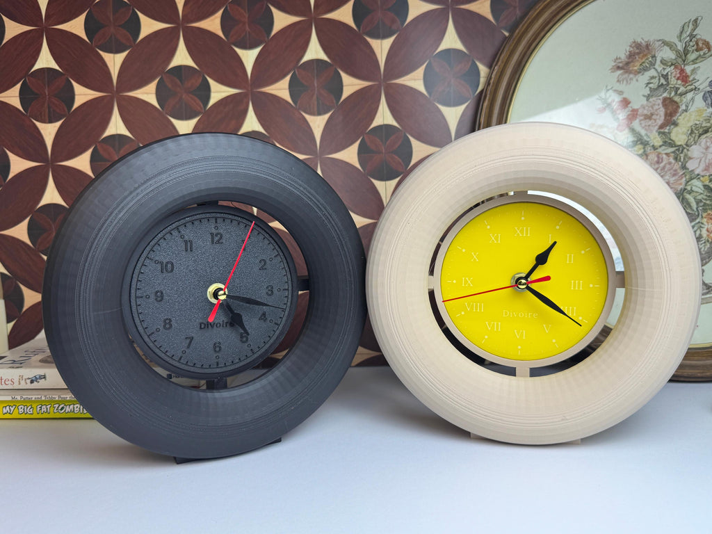 Modern Desk Clock, Torus Ring Table Clock by Divoire
