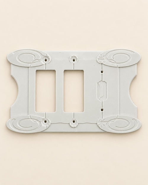 Antique Light Switch Cover, Acanthus Leaf Wall Plate — view 6