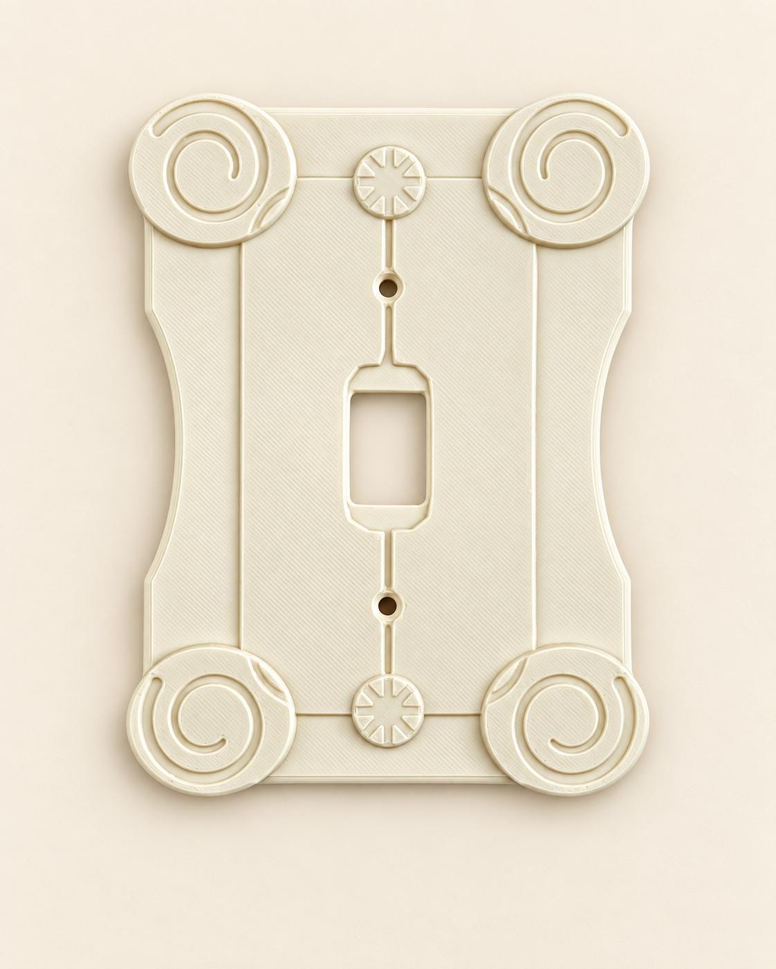 Antique Light Switch Cover, Acanthus Leaf Wall Plate — view 5