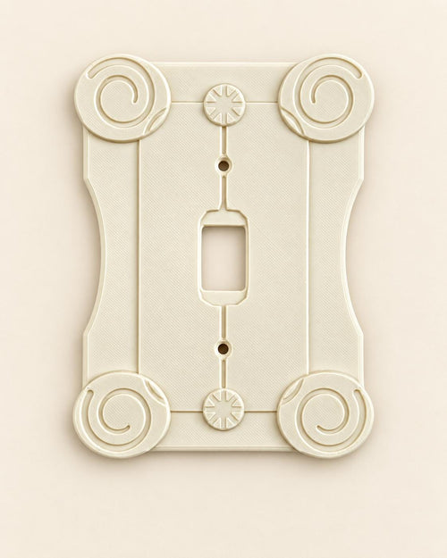 Antique Light Switch Cover, Acanthus Leaf Wall Plate — view 5