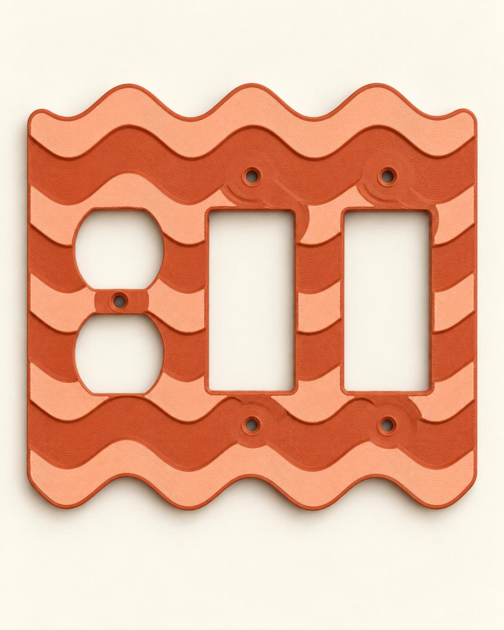 Retro Light Switch Cover, Groovy Wavy Outlet Plate — view 5