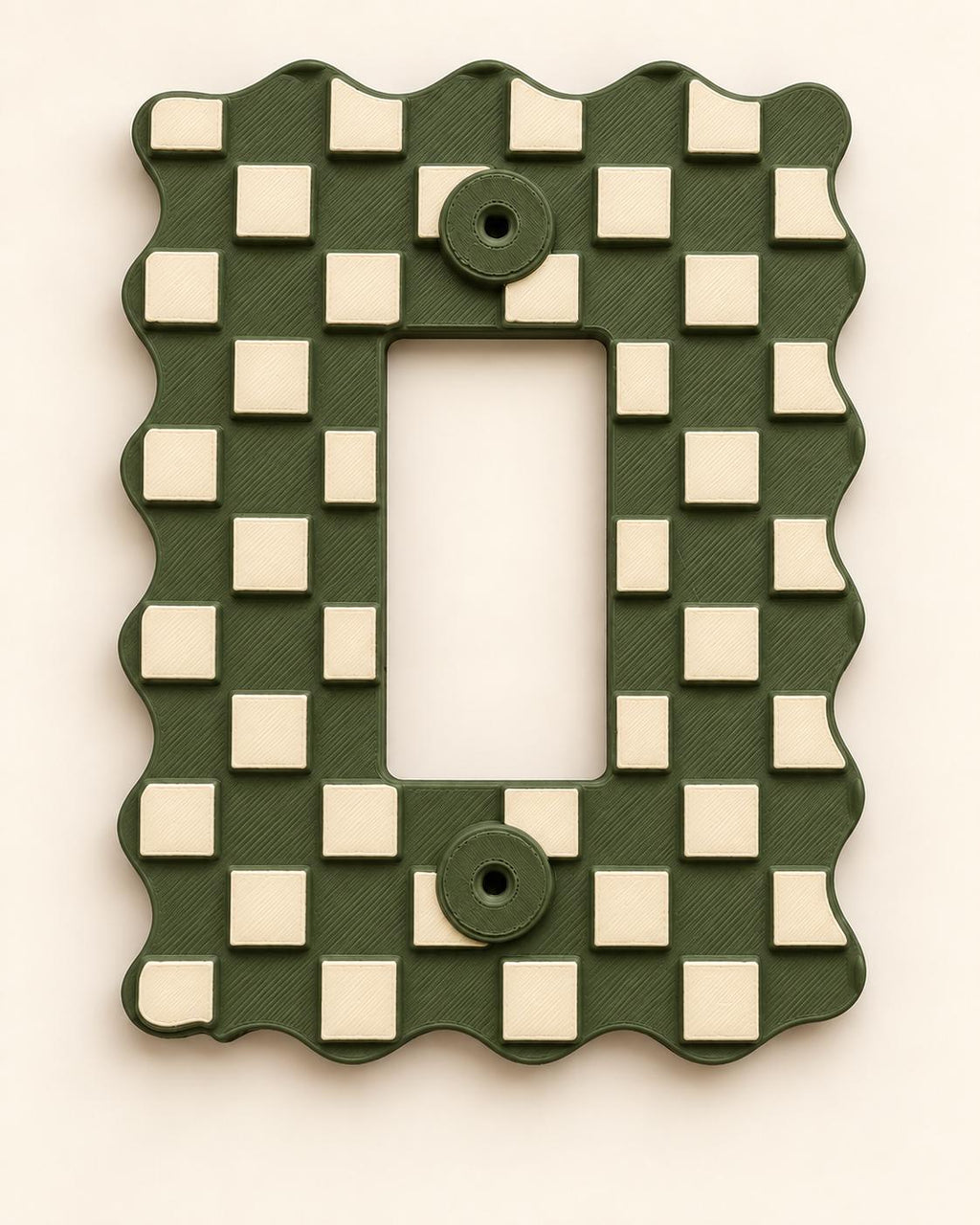 Colorful Light Switch Cover, Checkered Wall Plate by Divoire