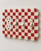 Colorful Light Switch Cover, Checkered Wall Plate — view 10