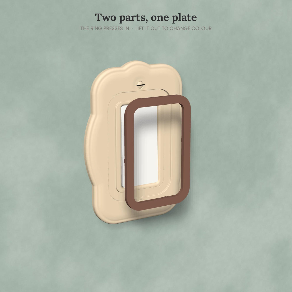 Pebble Switch Plate, on the wall