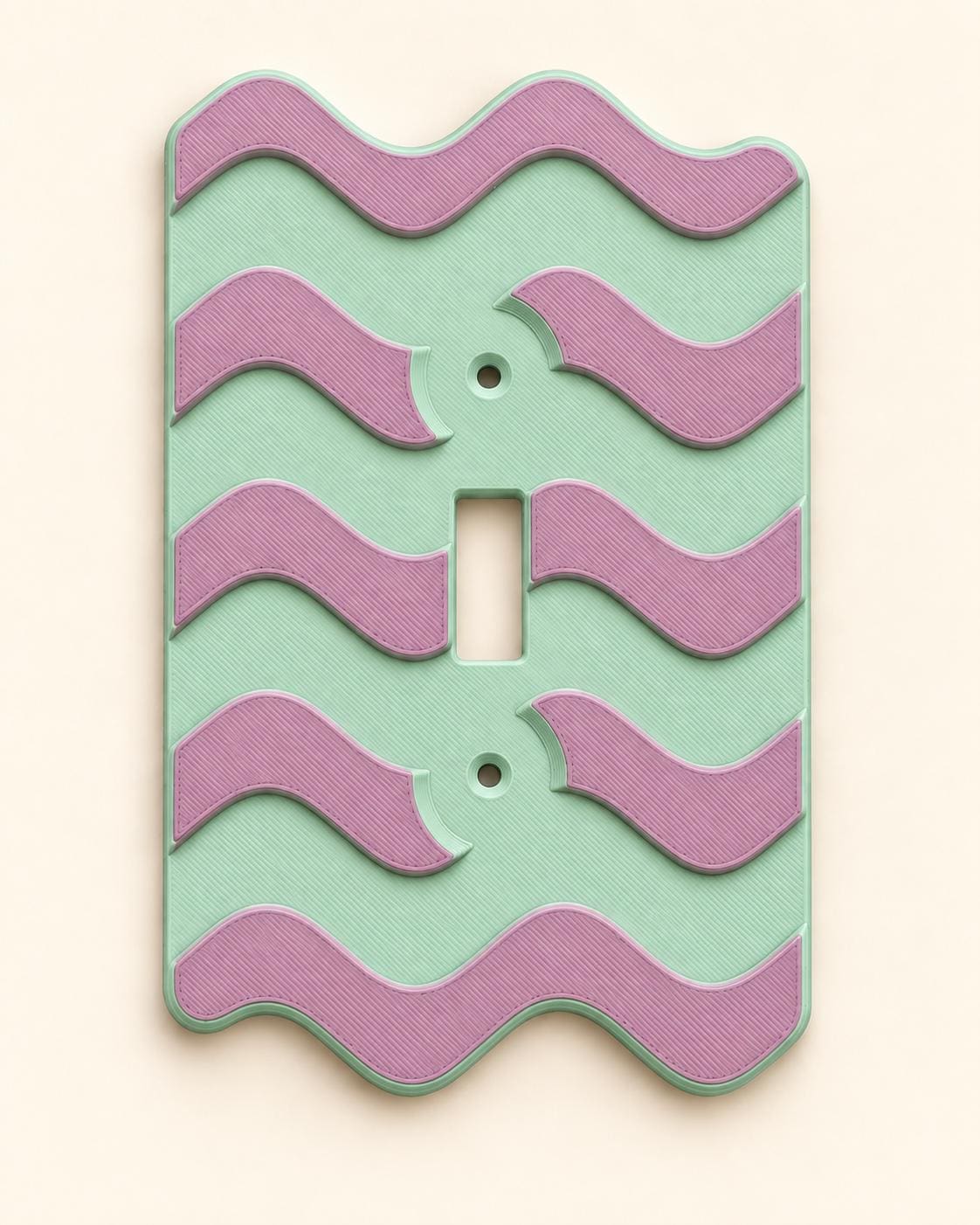 Retro Light Switch Cover, Groovy Wavy Outlet Plate by Divoire