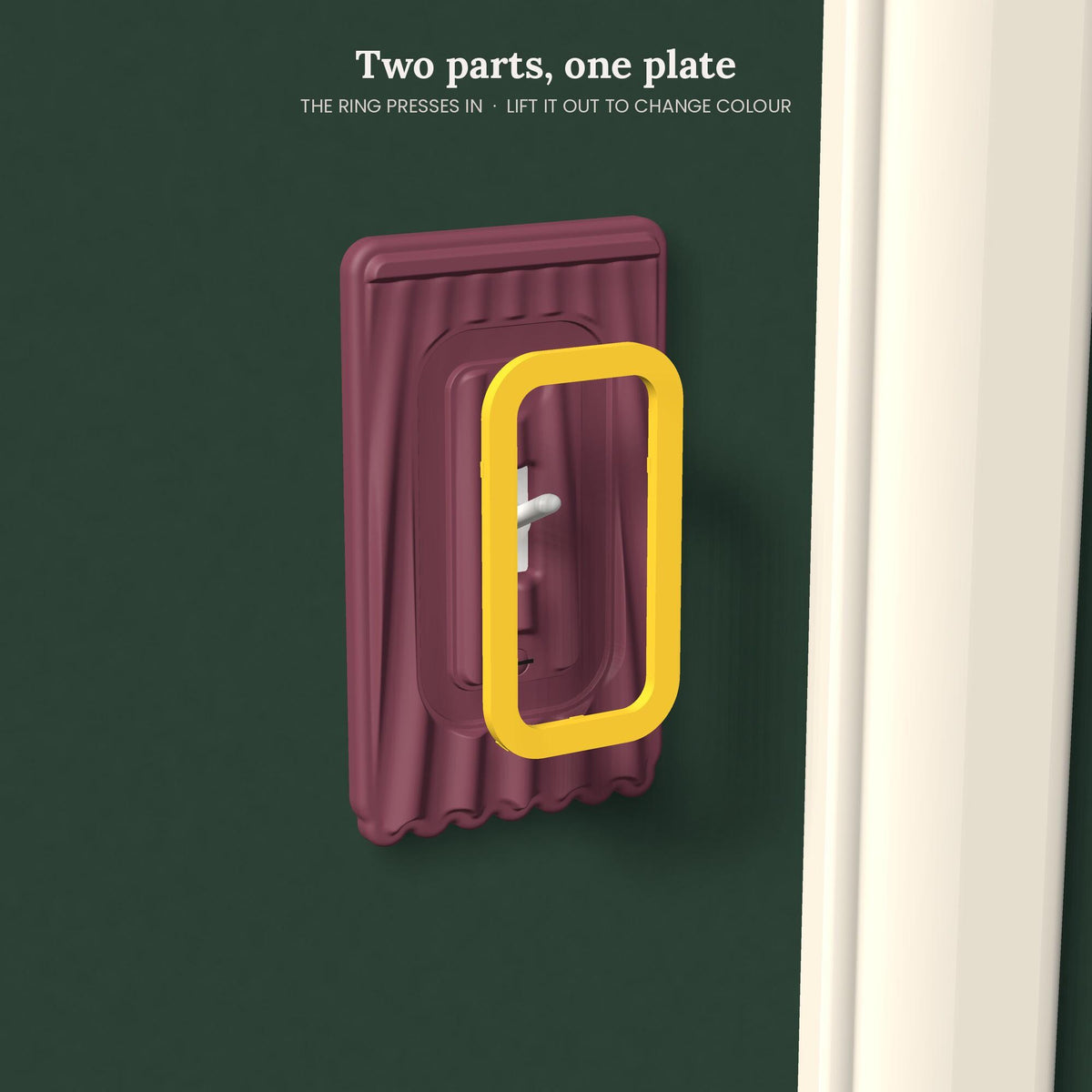 Drape Switch Plate, on the wall