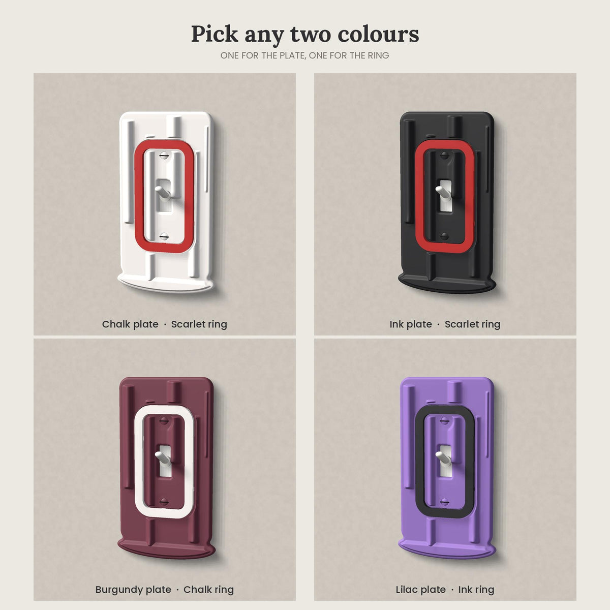 Wax Switch Plate, color combinations
