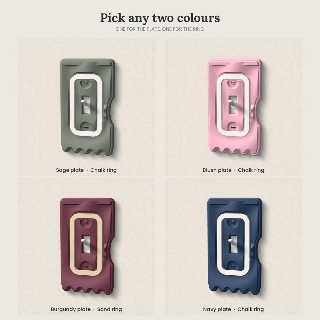 Tieback Switch Plate, color combinations