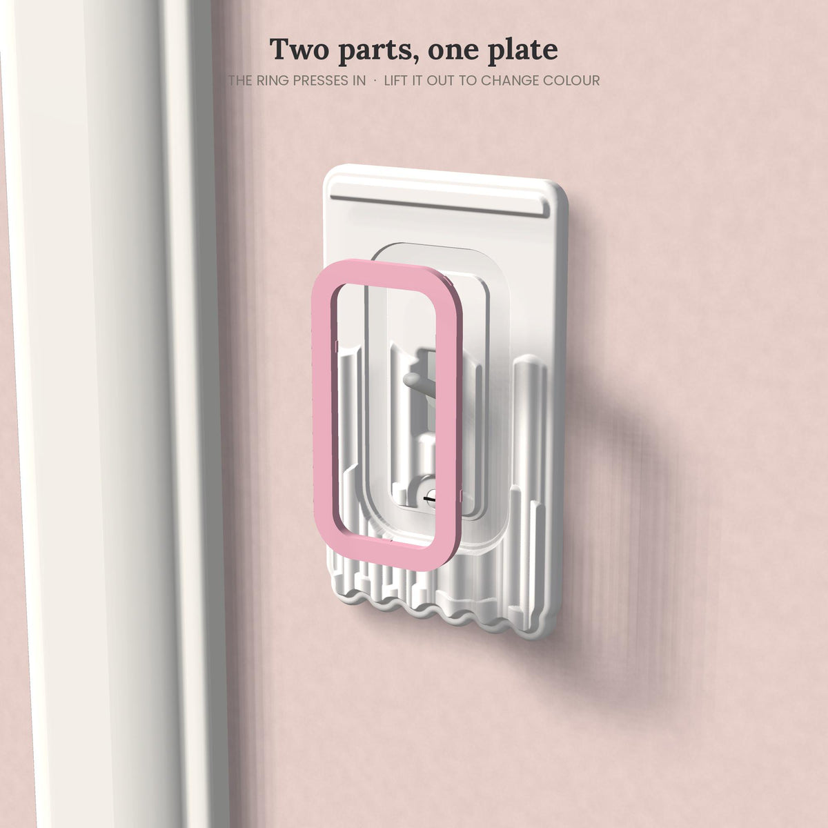 Ruffle Switch Plate, on the wall