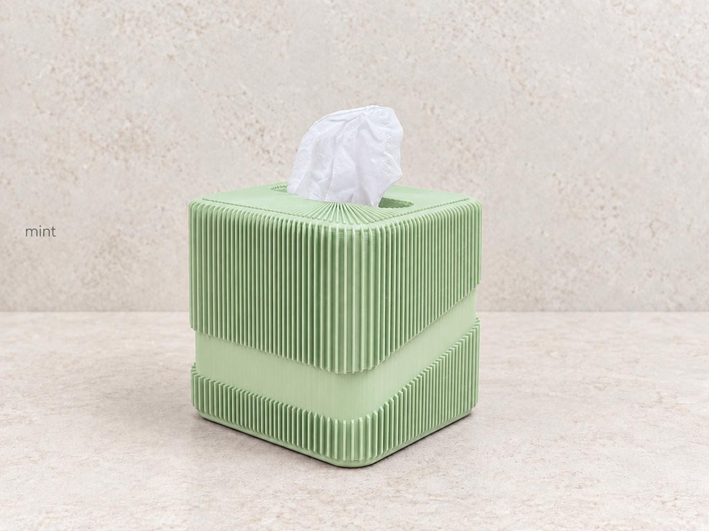 Keystone Cube Tissue Box Cover, sage