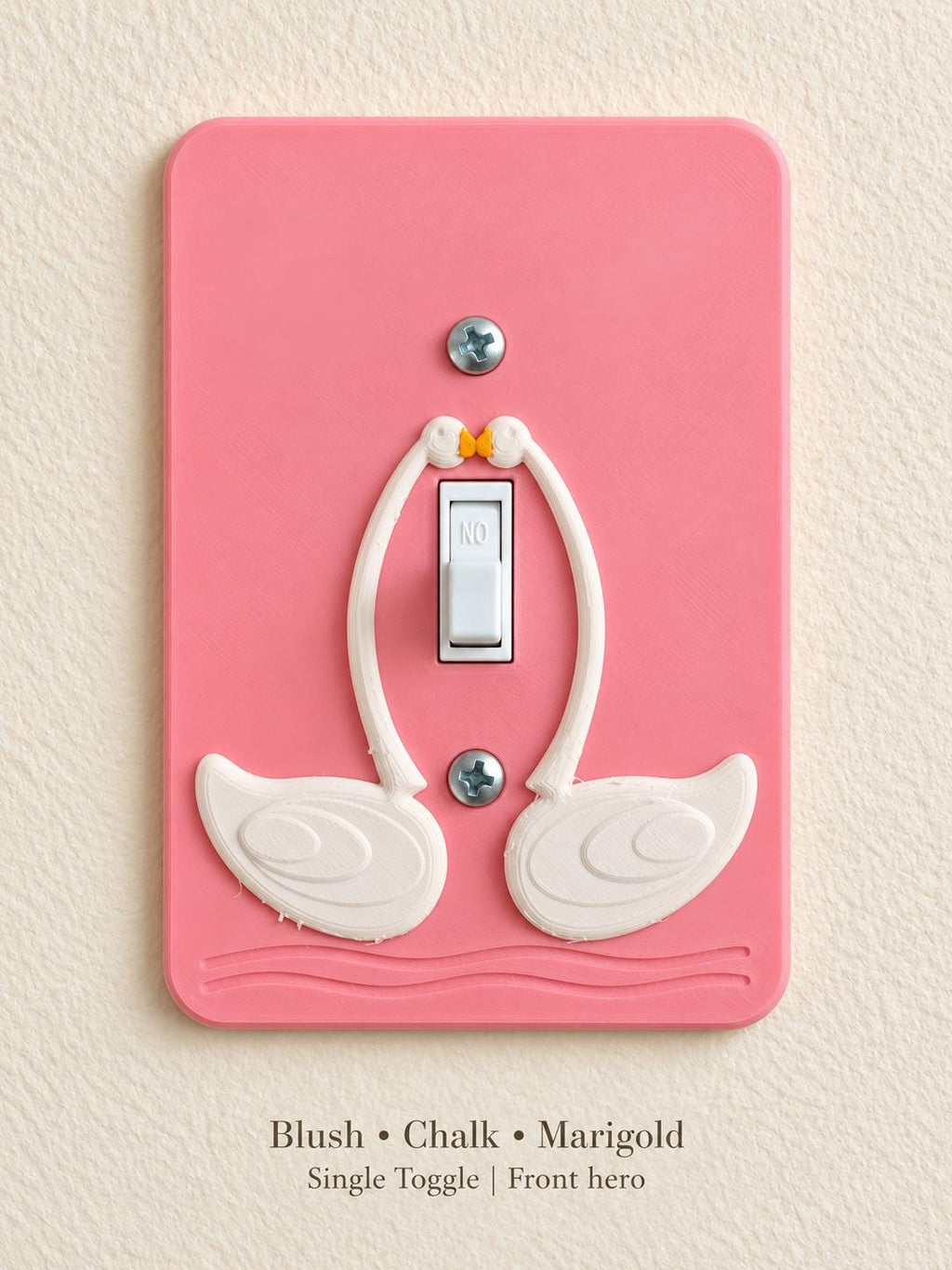 Swan Heart Switch Plate