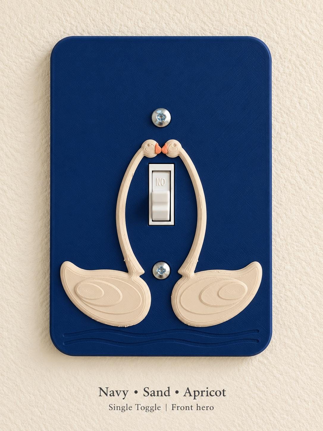 Swan Heart Switch Plate, view 2