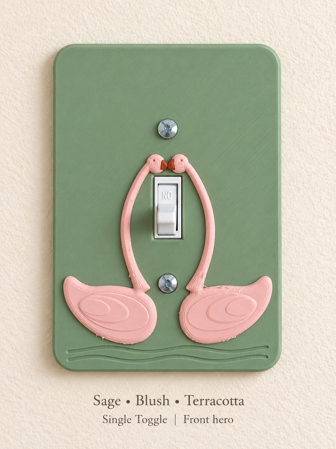 Swan Heart Switch Plate, view 3
