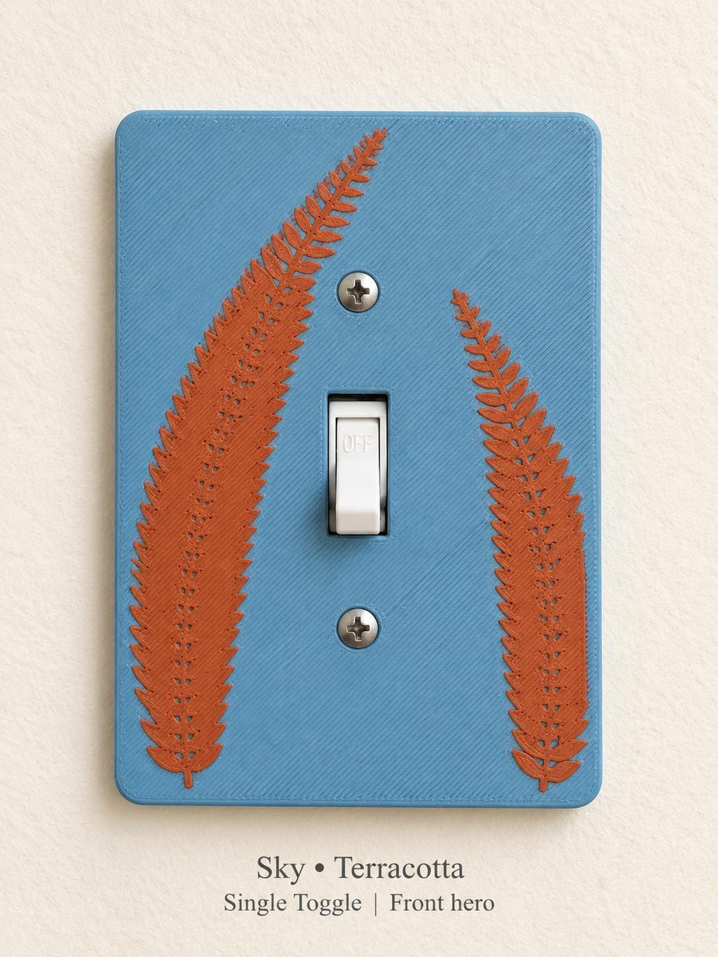 Pressed Fern Switch Plate
