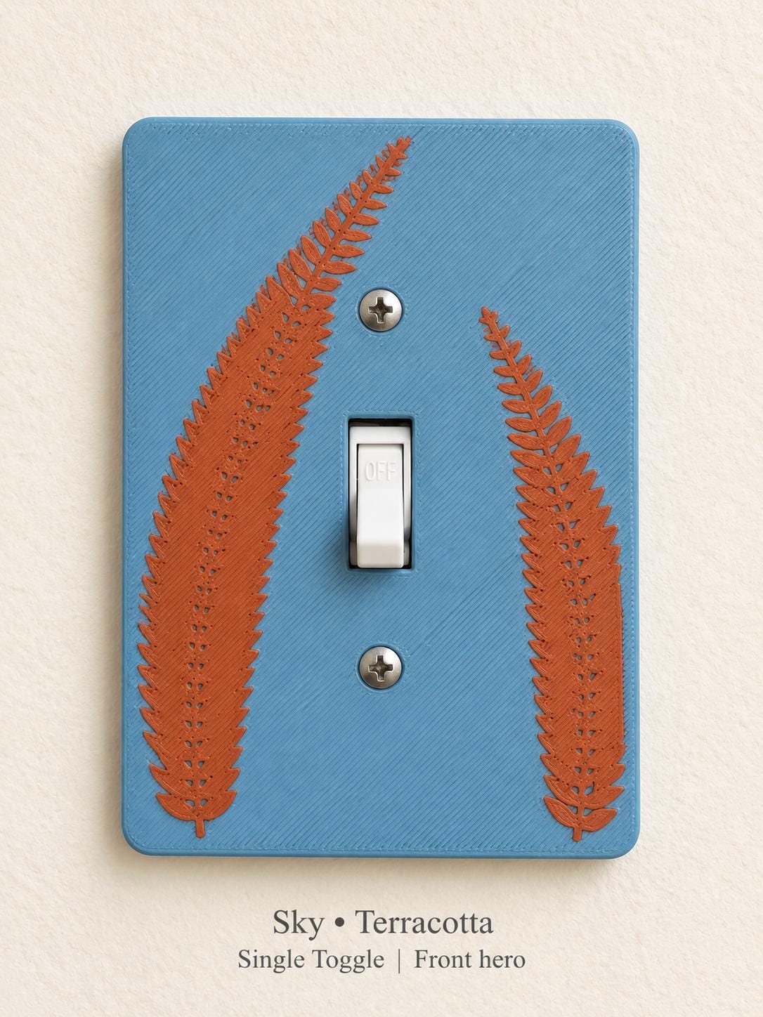 Pressed Fern Switch Plate