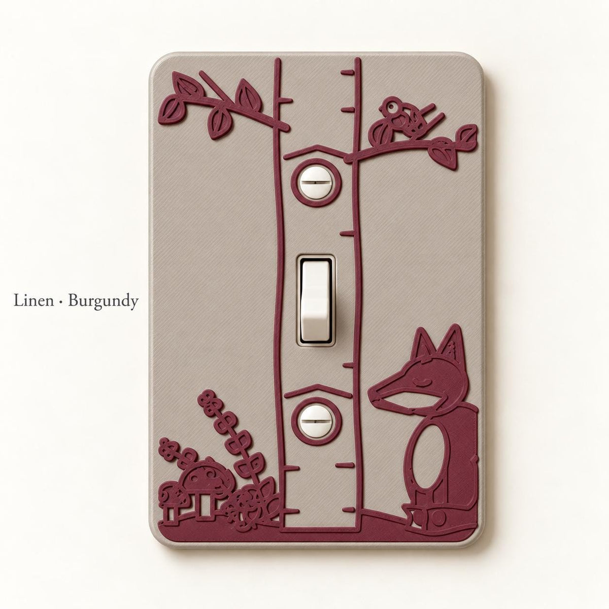 Woodland Fox Switch Plate
