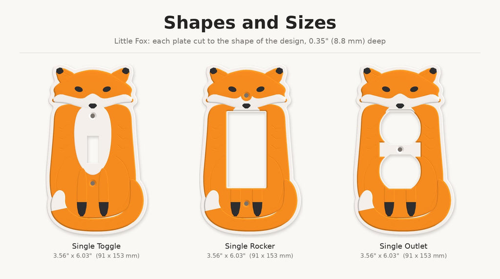 Little Fox Switch Plate, view 4
