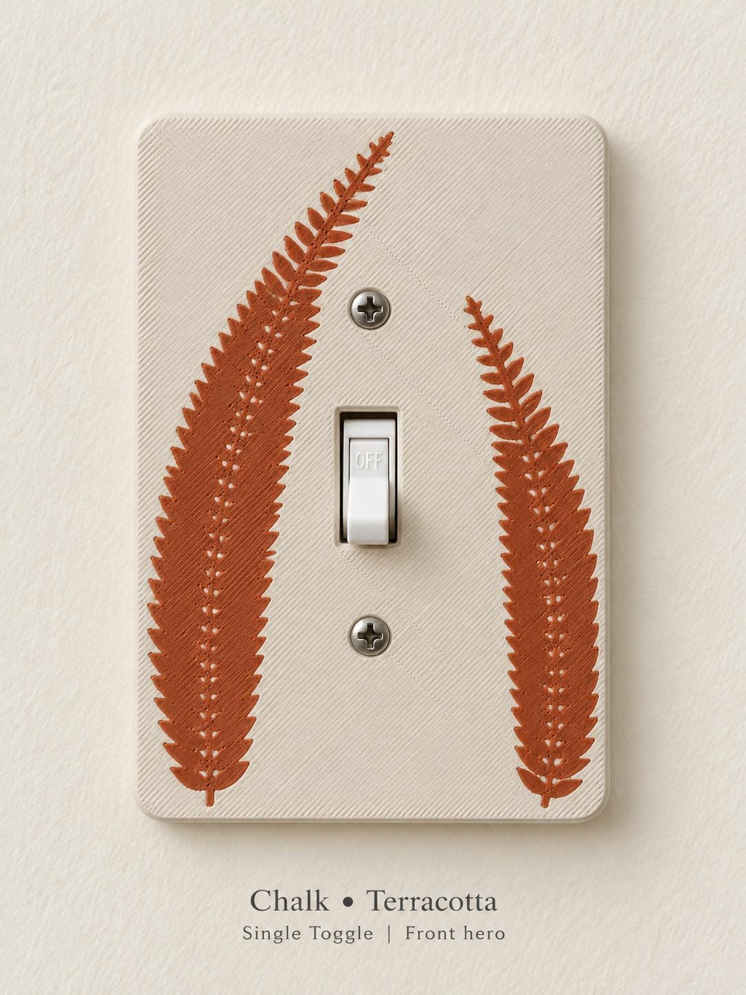 Pressed Fern Switch Plate, view 2