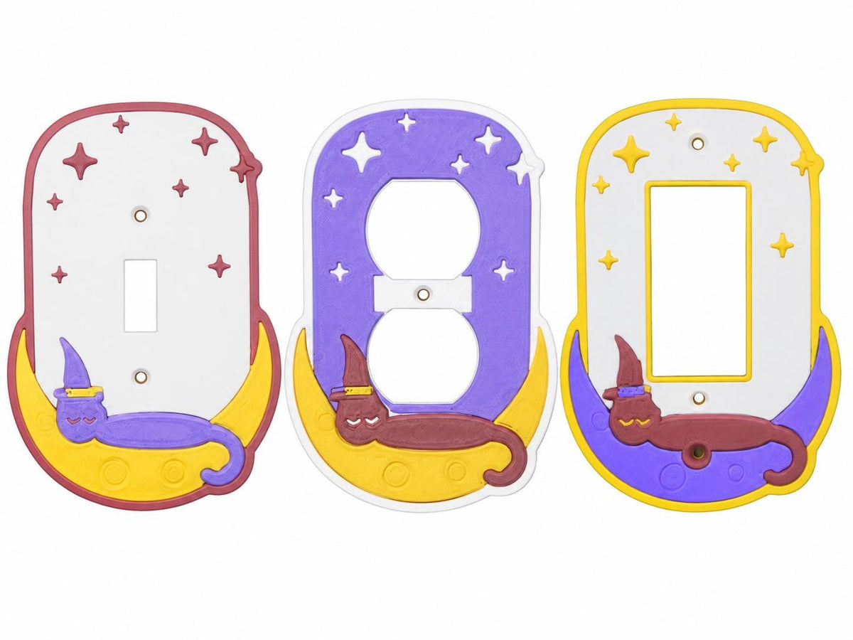Moon Cat Switch Plate